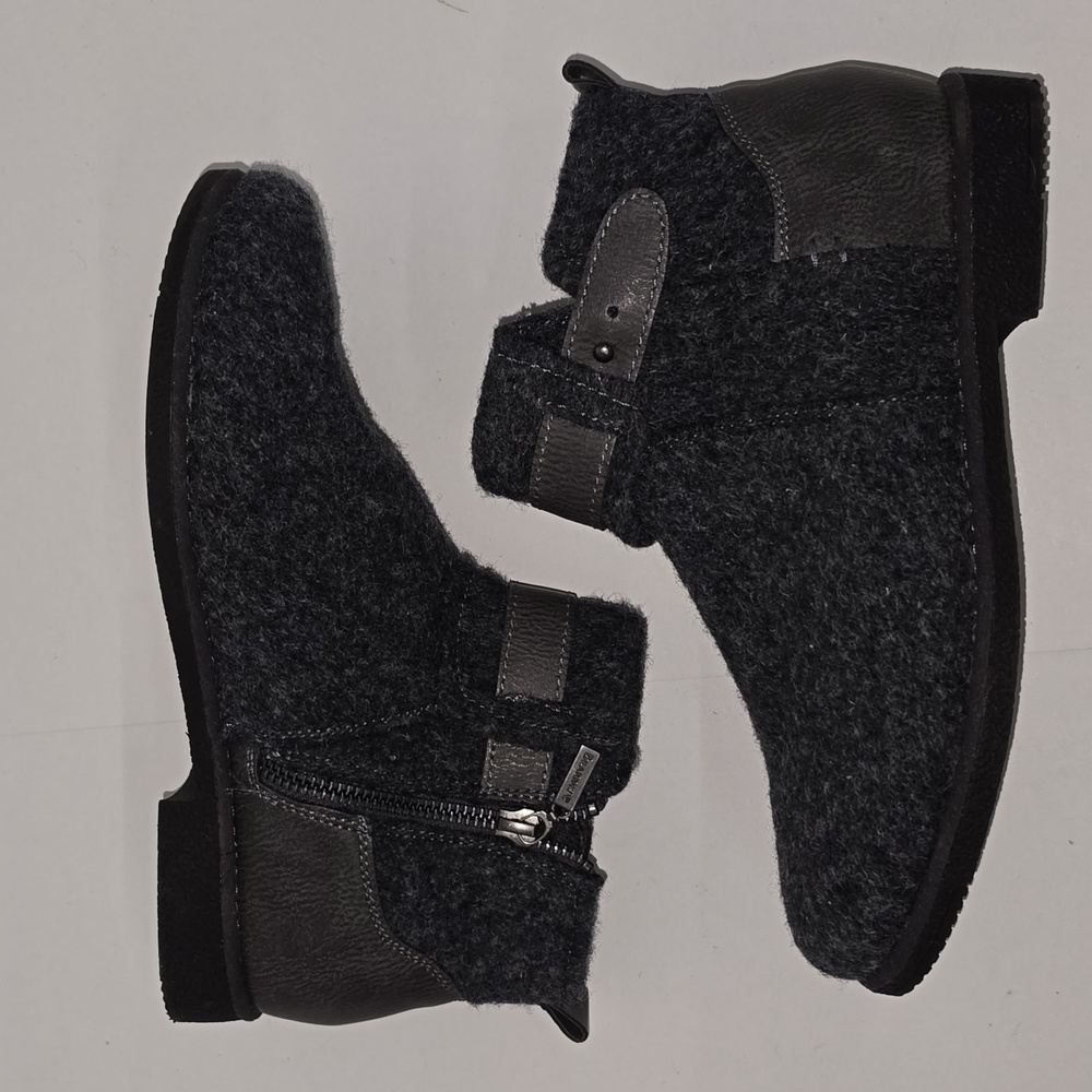 Bearpaw Solstice Women’s Size 7 Ankle Bootie WOOL Winter SIDE ZIP Gray - Picture 9 of 16